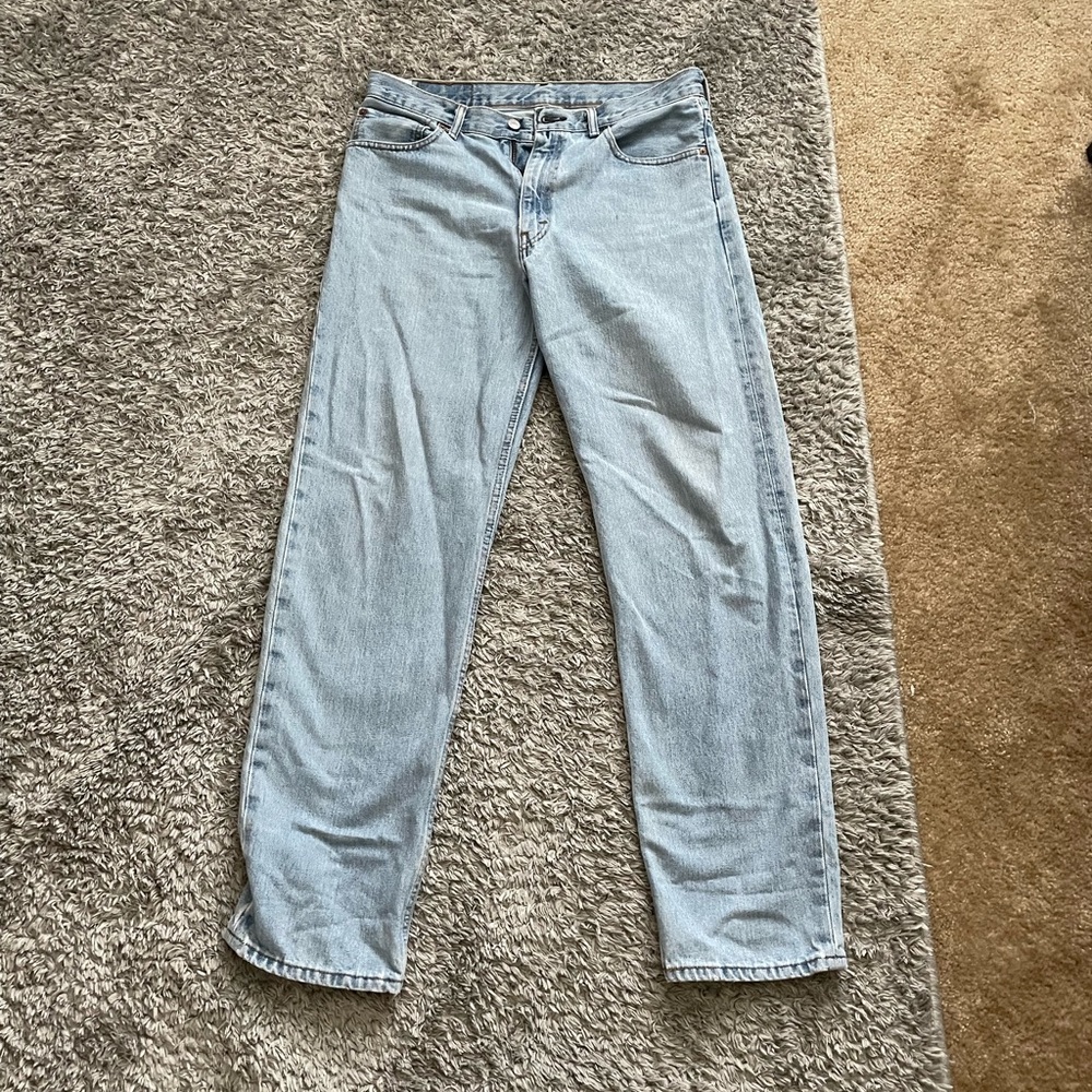 Levi 550 relaxed regular fit light blue jeans 505